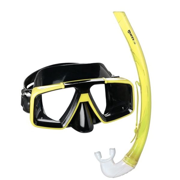 Mares Erwachsene Maske Plus Schnorchel Set Starfish 12 Tauchmaske, Yellow Black, One Size Cheap