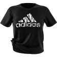 adidas Damen Ikat Badge of Sport T-Shirt, Black White, L Discount