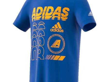 adidas Performance Breathe Trainingsshirt Kinder blau orange, 128 For Cheap