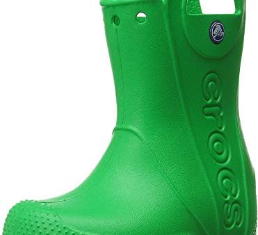 Crocs Handle It Rain Boot K, Unisex-Kinder Gummistiefel, Grün (Grass Green 3e8), 32 33 EU Supply