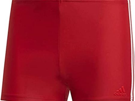 adidas Herren 3-Streifen Boxershorts Badehose 32 Braun (Kastanienbraun) Online