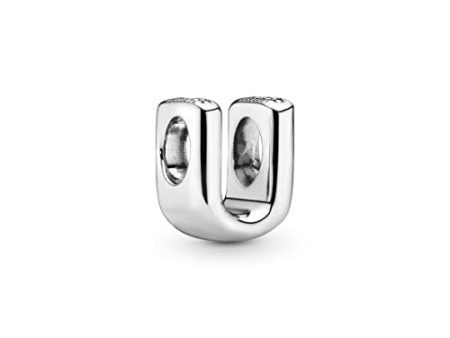 Pandora Letter U Alphabet Silver Charm Fashion