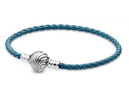 Pandora Unisex Sterling Silver Turquoise Braided Cheap