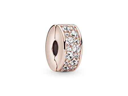 Pandora Rose Clip With Clear Cubic Zirconia And Silicone Grip Online Sale