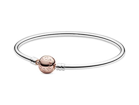 Pandora Silver Bangle With Pandora Rose Clasp Cheap