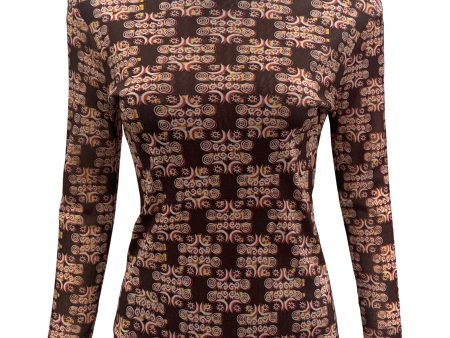 SOLIDARITY PRINT ST NETTING LONG SLEEVE TOP Fashion