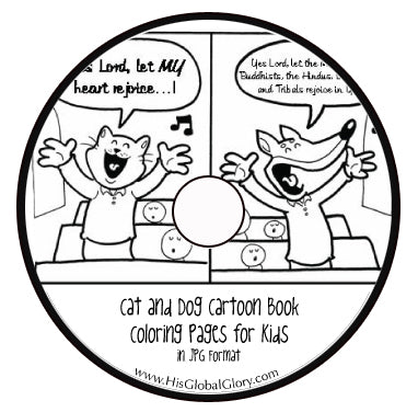 101 Differences Between Cats and Dogs:  B&W Coloring Pages - CD Sale