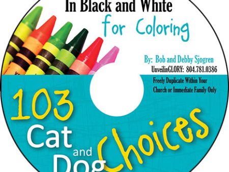 103 Cat and Dog Choices:  B&W Coloring Pages - CD Supply