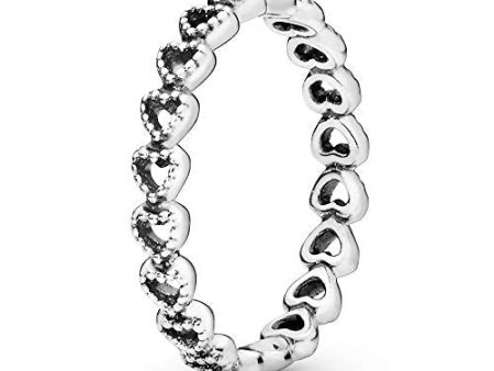 Pandora Openwork Heart Silver Ring Online Sale