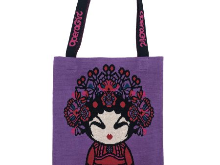 OPERA GIRL JACQ KNIT VERTICAL TOTE BAG Fashion