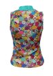 SMALL FRUIT ALLOVER PRINT ON ST NETTING SLEEVELESS TOP Discount