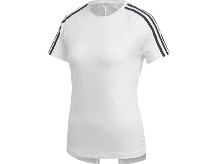 adidas Damen T-Shirt Design 2 Move 3-Streifen, White, XS, DS8723 Supply