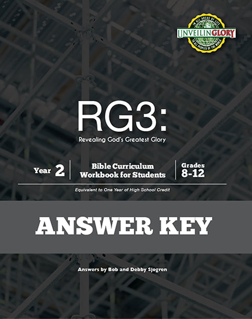 Homeschool Curriculum: High School Year 2-RG3 Answer Key Supply