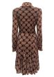 SOLIDARITY PRINT ST NETTING LONG SLEEVE DRESS Cheap