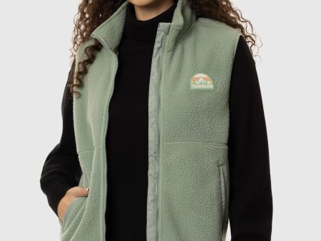 Sage Sherpa Vest Fashion