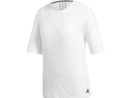 adidas Damen T-Shirt Must Haves 3-Streifen, White Black, M, EB3821 Fashion