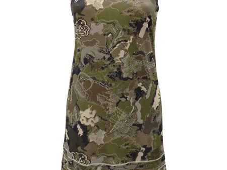 CITY CAMOUFLAGE PRINT ON ST NETTING DRESS Online Sale