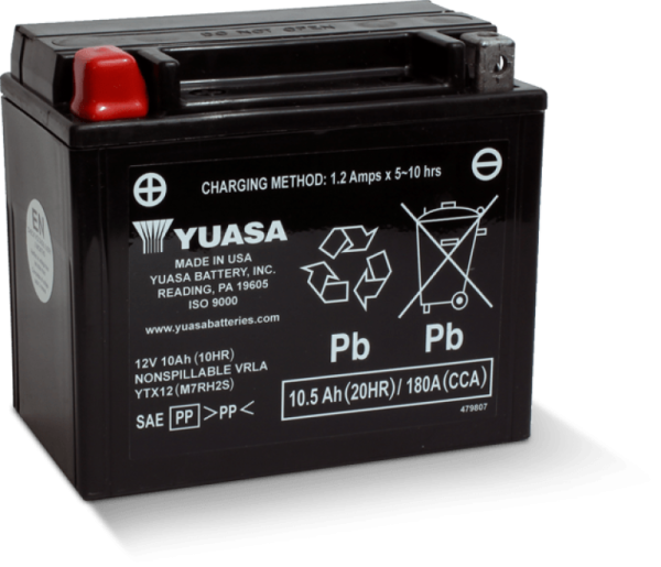 Yuasa YTX12 Maintenance Free AGM 12-Volt Battery on Sale