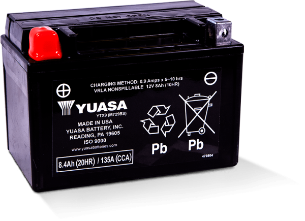 Yuasa YTX9 Maintenance Free AGM 12-Volt Battery For Sale