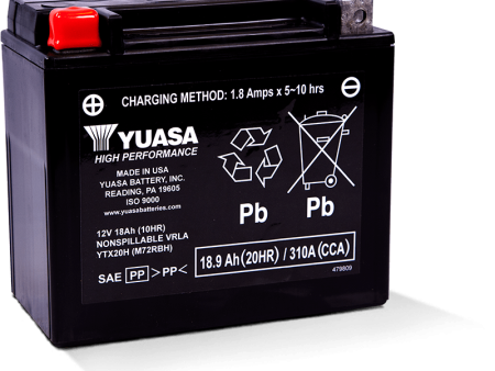 Yuasa YTX20H Maintenance Free AGM 12-Volt Battery Online Sale