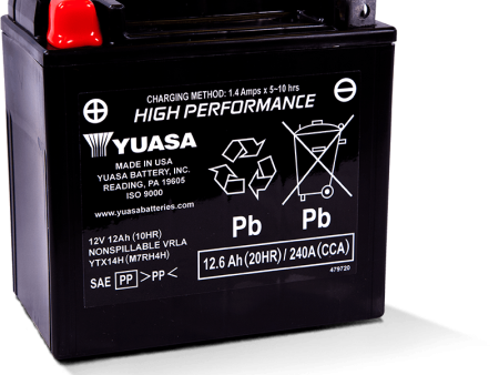 Yuasa YTX14H Maintenance Free AGM 12-Volt Battery Online now