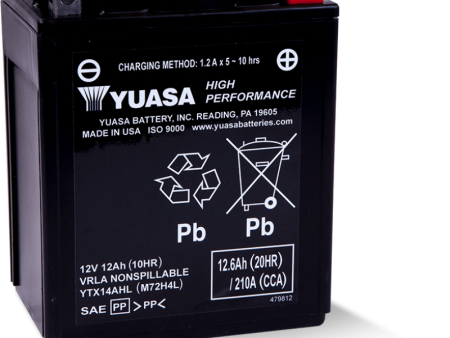 Yuasa YTX14AHL Maintenance Free AGM 12-Volt Battery Online Hot Sale